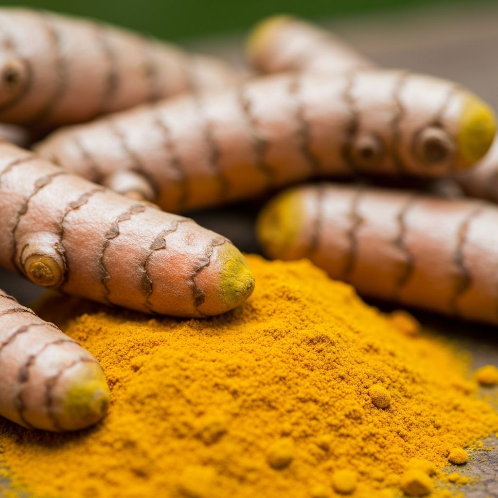 Turmeric root and powder
